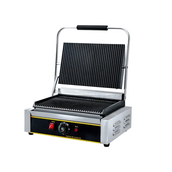 Contact Grill with Two Ribbed Plates