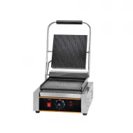Contact grill with 22 cm ribbed plates