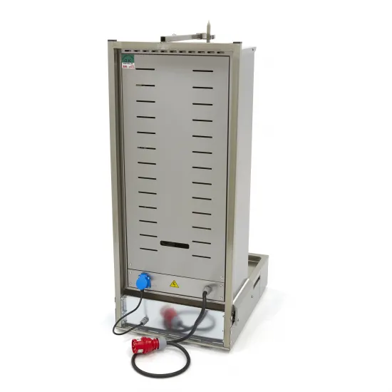 Electric grill for döner with 5 heating elements for 100 kg of meat from 
