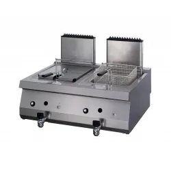 Double Gas Fryer 2 x 12 Liters, with 2 Taps, 80x70 cm, Series 700