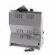 Double dough sheeter with foot pedal, 40cm thickness adjustment, two speeds.
