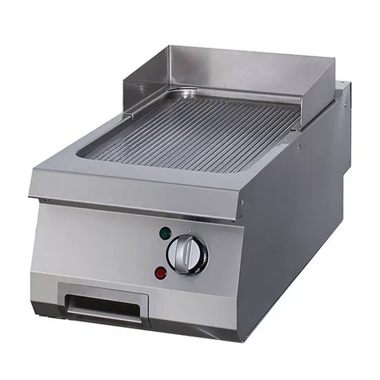 Electric grill - ribbed, chrome-plated, 40 x 70 cm. Series 700