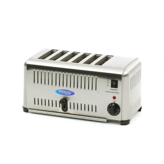 Toaster for 6 slices with timer and thermostat
