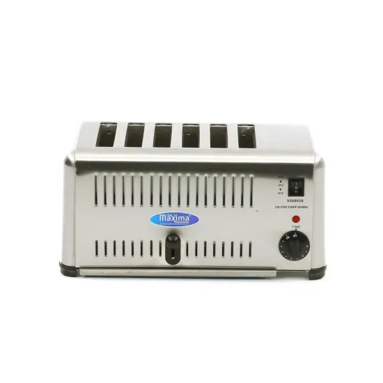 Toaster for 6 slices with timer and thermostat