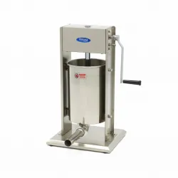 Sausage Filler Machine 12L - Vertical - Stainless Steel - Includes 4 Attachments