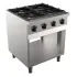Gas stove with 4 x 6.5kW chrome burners