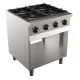 Gas stove with 4 x 6.5kW chrome burners