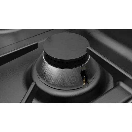 Gas stove with 4 x 6.5kW chrome burners