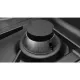 Gas stove with 4 x 6.5kW chrome burners