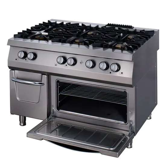 Professional Cooking Range with 6 Gas Burners and Gas Oven, Series 90
