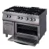 Professional Cooking Range with 6 Gas Burners and Gas Oven, Series 90