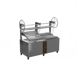 Grill with Charcoal Base Parilla - Brown