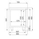 Refrigerated Counter – 474 L - with 2 Doors and 3 Drawers, Series 700