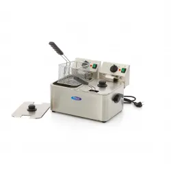 Electric Deep Fryer 2 x 4 L - Cold Zone, Adjustable from 0°C to 185°C