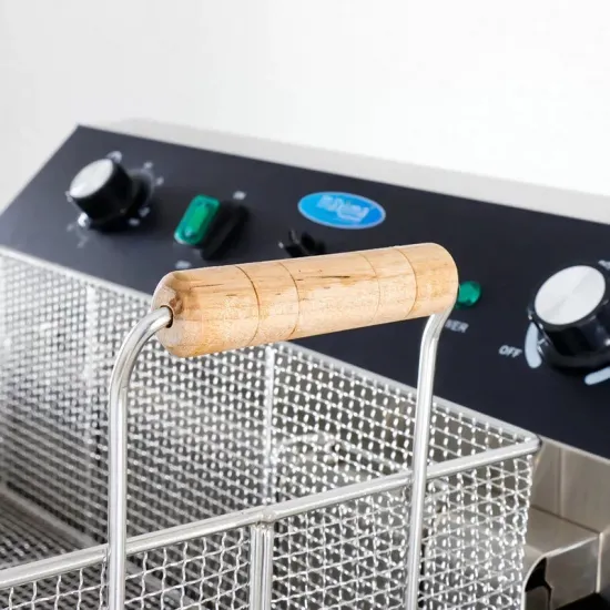 Electric Three-Phase Fryer 45L - with Cold Zone, Cabinet, and Drain Tap
