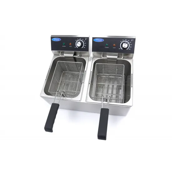 Electric Deep Fryer 2 x 8 L - Cold Zone, from 50°C to 200°C