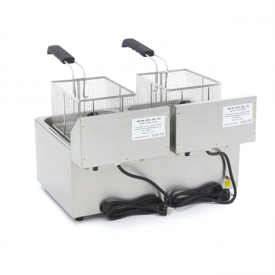 Electric Deep Fryer 2 x 8 L - Cold Zone, from 50°C to 200°C