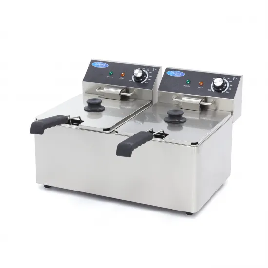 Electric Deep Fryer 2 x 8 L - Cold Zone, from 50°C to 200°C