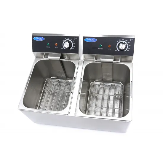 Electric Deep Fryer 2 x 8 L - Cold Zone, from 50°C to 200°C