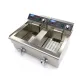 Deep Fryer 2 x 16 L - electric with two taps, cold zone, 50°C to 200°C