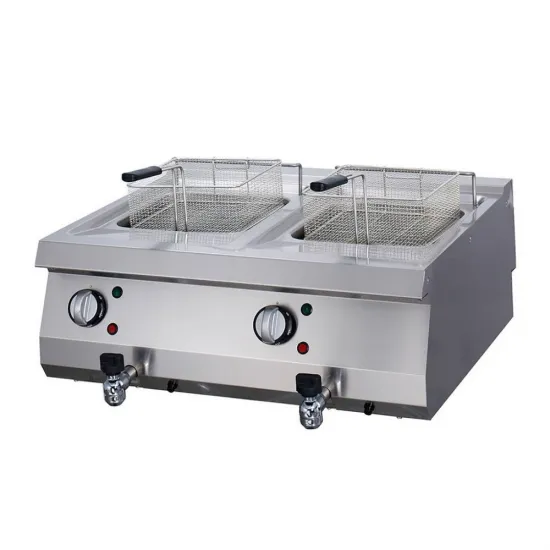 Double Electric Fryer, 2 x 12 Liters with 2 Drains, from 60 to 190°C - Series 700