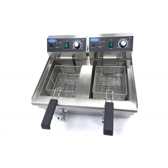 Deep Fryer 2 x 10 L - with taps, cold zone, and adjustable from 50°C to 200°C