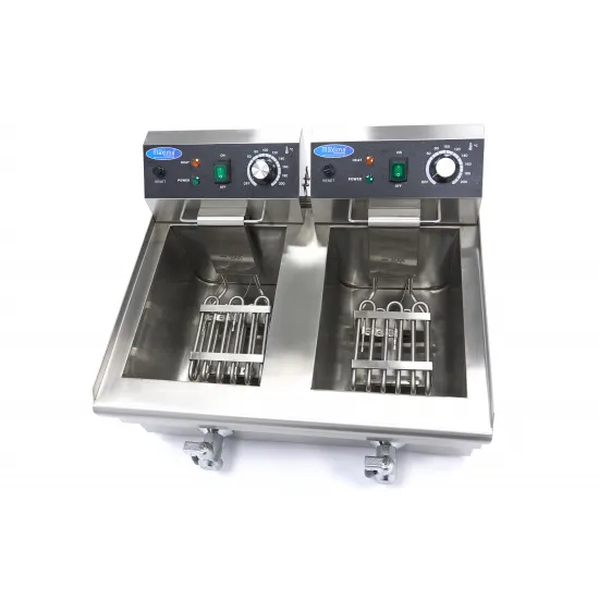 Deep Fryer 2 x 10 L - with taps, cold zone, and adjustable from 50°C to 200°C