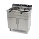 Deep Fryer 2 x 16 L with Cabinet - Cold Zone, Taps, 60°C and 200°C - 230V