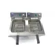 Deep Fryer 2 x 16 L with Cabinet - Cold Zone, Taps, 60°C and 200°C - 230V