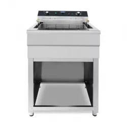 Electric Three-Phase Fryer 45L - with Cold Zone, Cabinet, and Drain Tap