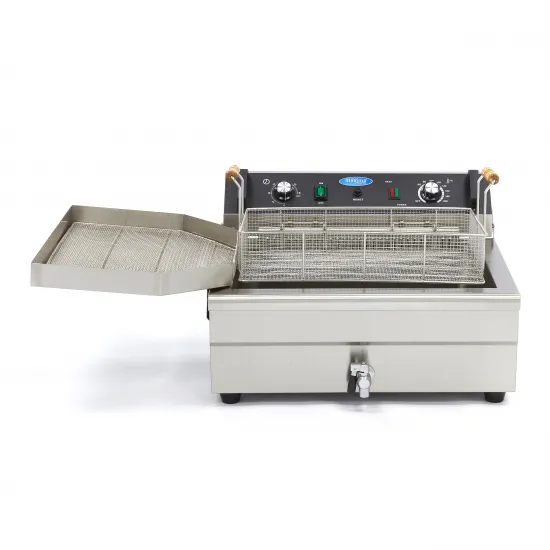 Deep Fryer 20 L - with tap, cold zone, and overload protection