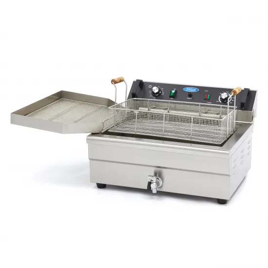 Deep Fryer 20 L - with tap, cold zone, and overload protection