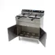Deep Fryer 2 x 16 L with Cabinet - Cold Zone, Taps, 60°C and 200°C - 230V