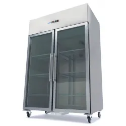Professional Freezer 1400L - 6 Adjustable Shelves 2/1 GN - Glass Doors