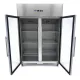 Professional Freezer 1200L - 6 Adjustable Shelves 2/1 GN - Stainless Steel, Glass Doors