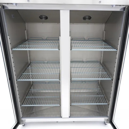 Professional Freezer 1200L - 6 Adjustable Shelves 2/1 GN - Stainless Steel, Glass Doors