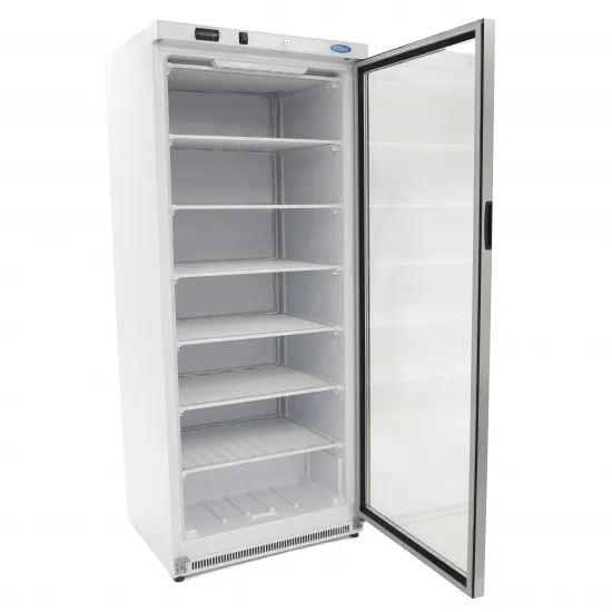 Freezer 600L - 6 Fixed Shelves and Glass Door /White/