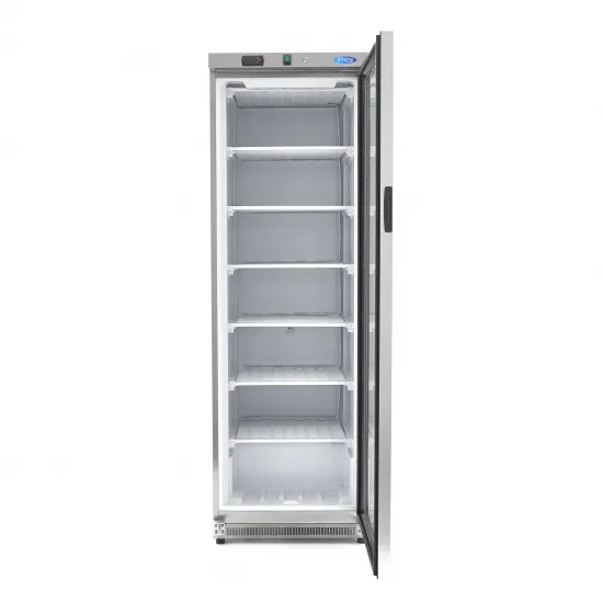 Freezer 400L - 6 Fixed Shelves and Glass Door /Stainless Steel/