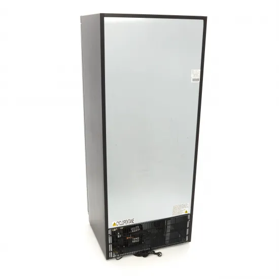 Freezer 600L - 6 Fixed Shelves and Glass Door /Black/