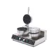 Double Waffle Maker - 8 Heart-Shaped - Non-Stick Coating and Thermostat