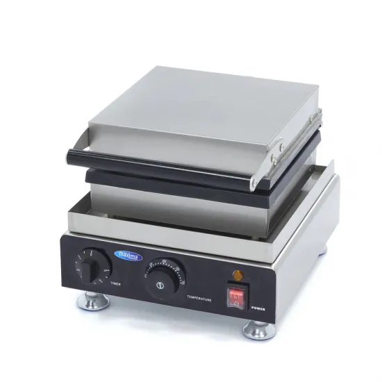 Waffle Maker - 4 Round Waffles - Thermostat, Timer, Non-Stick Coating