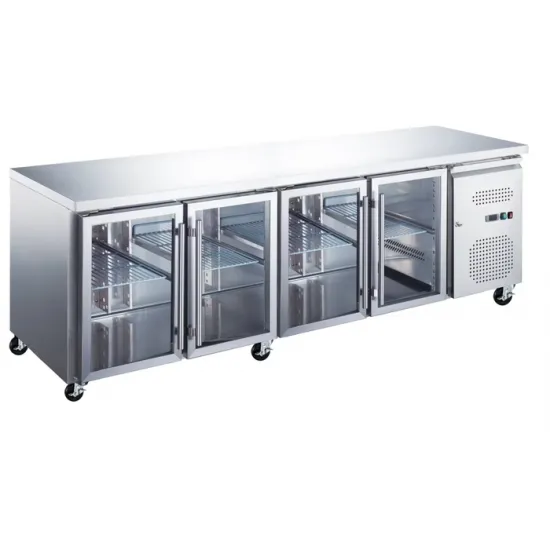 Refrigerated Counter - 223cm - 4 Glass Doors - LED Lighting