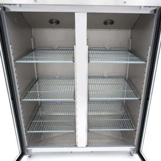 Double Door Refrigerator 1400L - 6 Adjustable Shelves 2/1 GN - Glass Doors