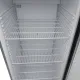 Refrigerator 600L - four adjustable shelves and glass door /Stainless steel/