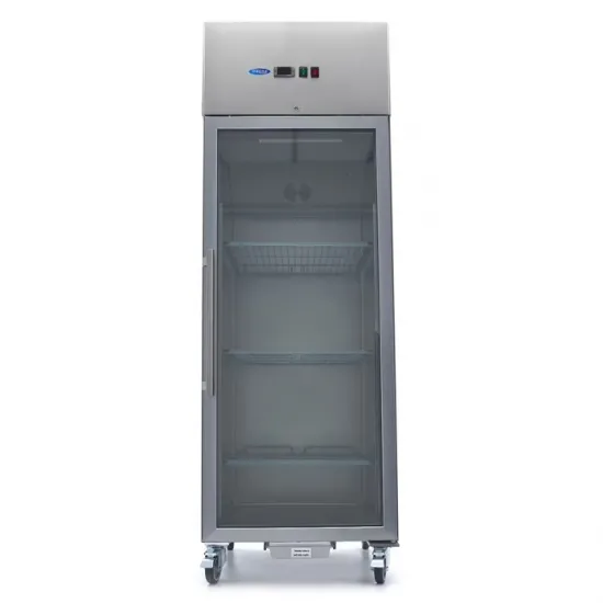 Refrigerator 700L - 3 adjustable shelves 2/1 GN - glass door