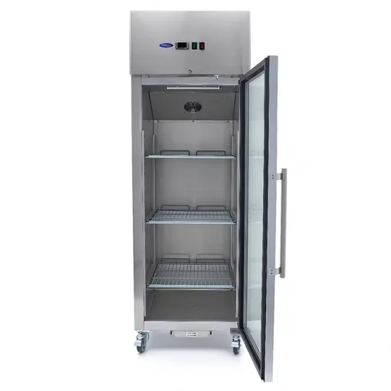 Refrigerator 700L - 3 adjustable shelves 2/1 GN - glass door