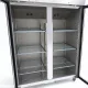 Professional Refrigerator 1200L - GN 2/1, 6 Adjustable Shelves, Stainless Steel, Glass Doors