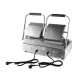 Double Contact Grill - 2 x 22 cm - Ribbed - Adjustable Thermostat