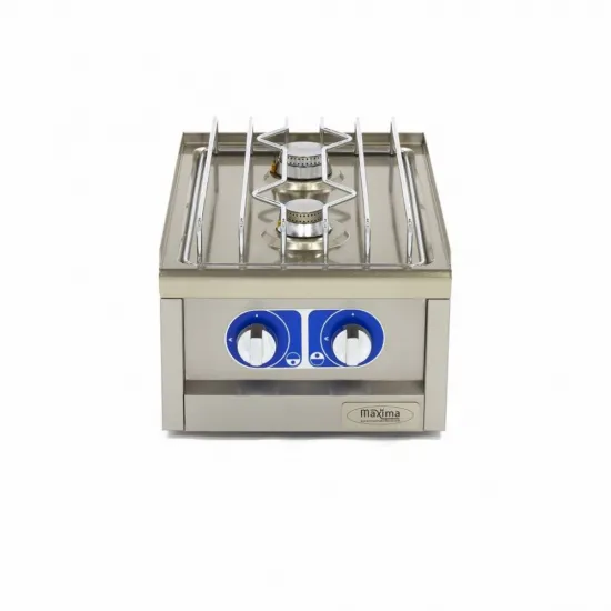 Gas stove with 2 burners - 40 x 60 cm.