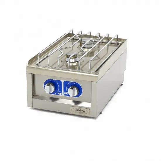 Gas stove with 2 burners - 40 x 60 cm.